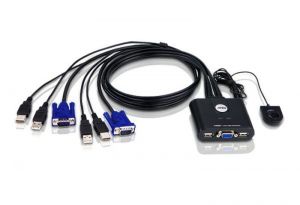 TechLogics - 2-Port USB Cable KVM Switch