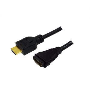 TechLogics - Verlenging HDMI 1.4 met ethernet   1.0m Zwart LogiLink