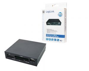 TechLogics - 3,5 LogiLink All-in-One Zwart Plastic USB 2.0