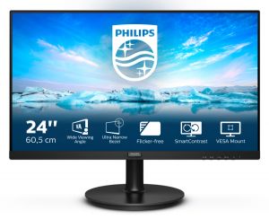 TechLogics - Philips V Line 241V8L/00 LED display 60,5 cm (23.8) 1920 x 1080 Pixels Full HD Zwart
