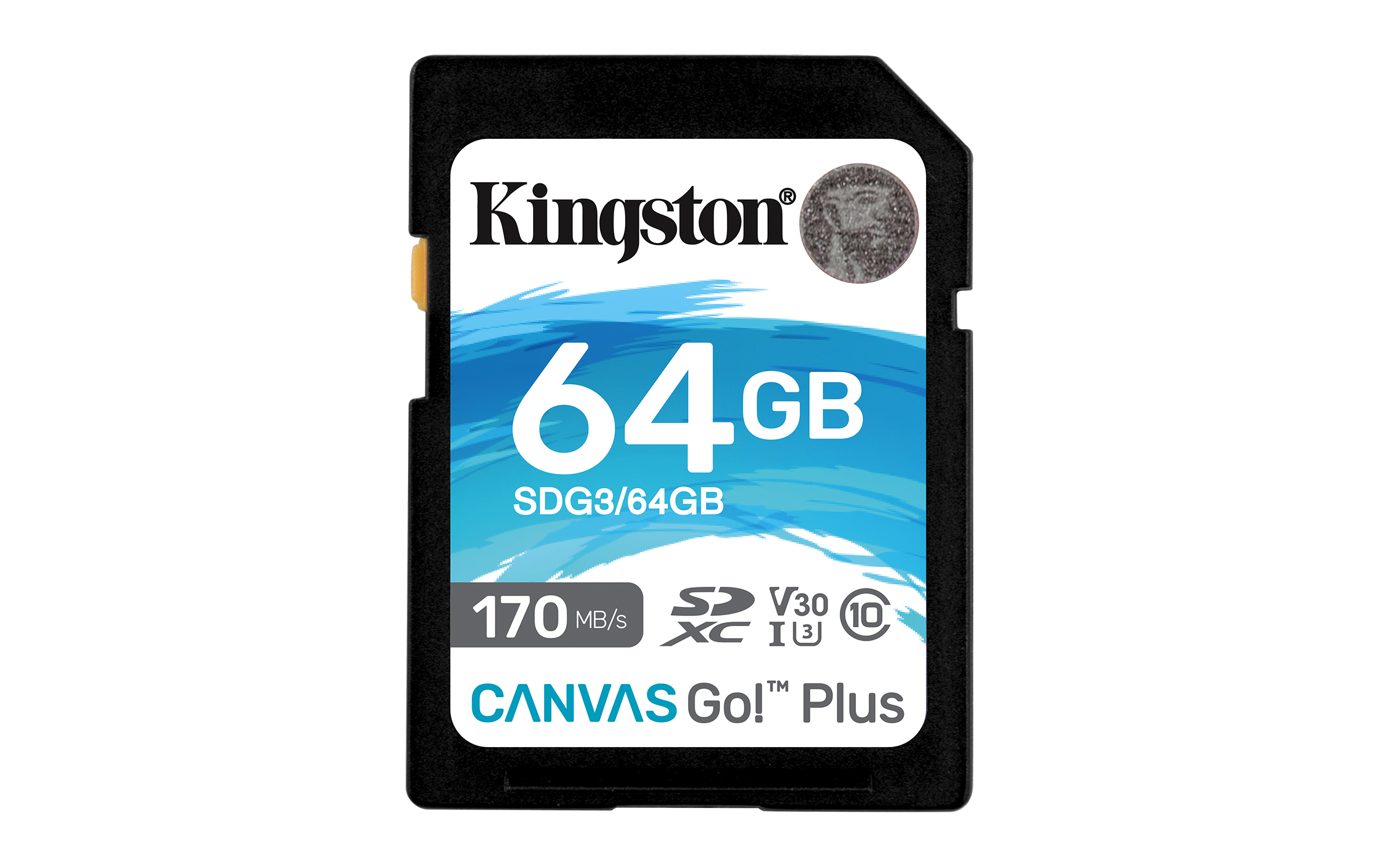 TechLogics - SDXC Card 64GB Kingston U3 V30 Canvas Go Plus 170R C10