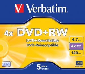 TechLogics - DVD+RW/4.7GB 4x AdvSERL JewelCase 5pk