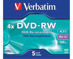 TechLogics - DVD-RW/4.7GB 4x AdvAZO JewelCase 5pk