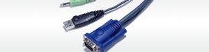 TechLogics - KVM 4p. Cable KVM USB + Audio