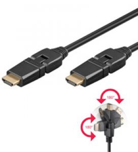 TechLogics - HDMI-HDMI   1.4 met ethernet       1.0m 180� draaibaar