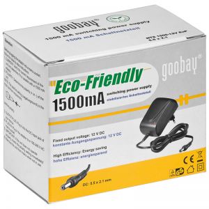 TechLogics - Goobay 12 V Voeding 18,0 W / 1500 mA / 100 - 240 V