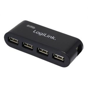 TechLogics - LogiLink 4 Port Hub, USB 2.0 actief Zwart