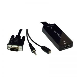 TechLogics - HDMI-VGA adapter inclusief 3.5mm stereo jack LogiLink