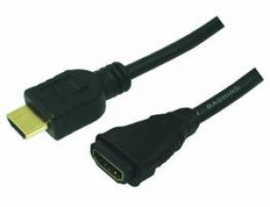 TechLogics - Verlenging HDMI 1.4 met ethernet   5.0m Zwart LogiLink