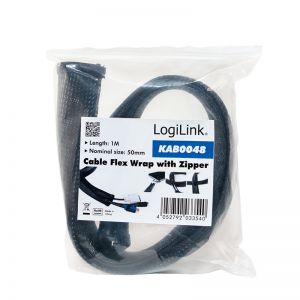 TechLogics - Kabelslang FlexWrap met rits 1.0m / 50mm LogiLink
