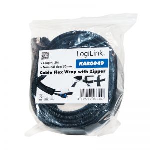 TechLogics - Kabelslang FlexWrap met rits 2.0m / 50mm LogiLink