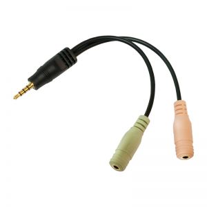 TechLogics - Audio Adapter 3.5 mm 4pins -> 2x 3.5 mm LogiLink