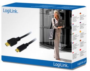 TechLogics - HDMI-HDMI  mini met ethernet       1.0m LogiLink