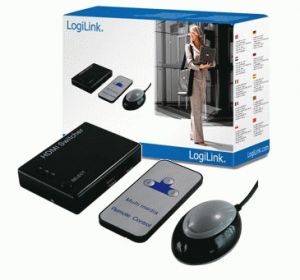 TechLogics - HDMI 3in /1uit switch    LogiLink -afstandsbediening