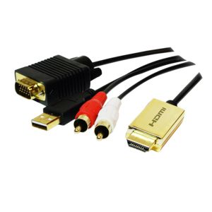 TechLogics - HDMI (M) --> VGA / Audio / USB2.0  2.00m LogiLink