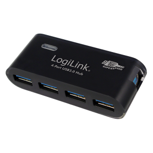 TechLogics - LogiLink  4 Port Hub, USB 3.0 actief zwart