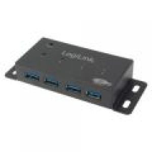 TechLogics - LogiLink  4 Port Hub, USB 3.0 actief zwart (metaal)