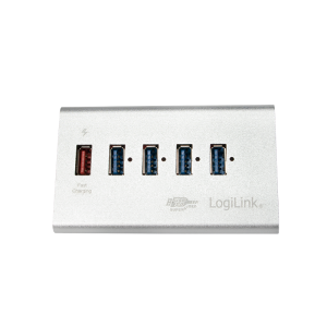 TechLogics - LogiLink  5 Port Hub, USB 3.0 actief (aluminium)