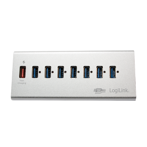 TechLogics - LogiLink  8 Port Hub, USB 3.0 actief (aluminium)