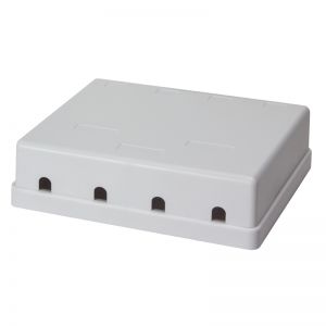 TechLogics - LogiLink Keystone Surface Mount Box 4 ports UTP, White