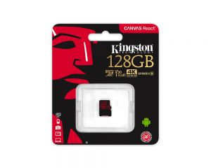 TechLogics - SDHC Card Micro 128GB Kingston UHS-I U3 Canvas React