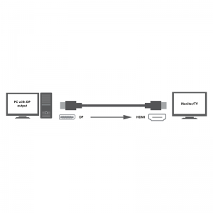TechLogics - DisplayPort --> HDMI 2.00m LogiLink