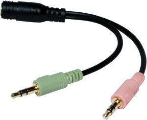 TechLogics - Audio Adapter 3.5 mm (F) -> 2x 3.5 mm (M) LogiLink