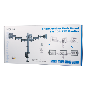 TechLogics - Desk mount triple LogiLink Tilt/Swivel 13