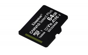 TechLogics - SDHC Card Micro 64GB Kingston UHS-I Canvas Select Plus