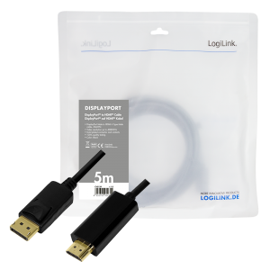 TechLogics - DisplayPort 1.2 --> HDMI v1.4 2.00m LogiLink
