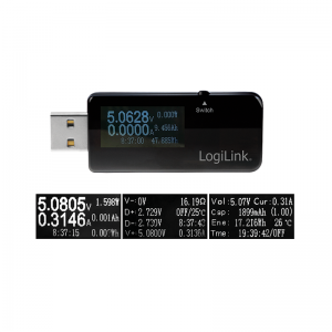 TechLogics - LogiLink Energiemeter 1-poort USB met 4 decimalen