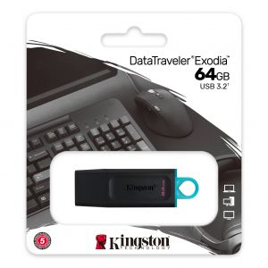 TechLogics - USB 3.2 FD 64GB Kingston DataTraveler Exodia