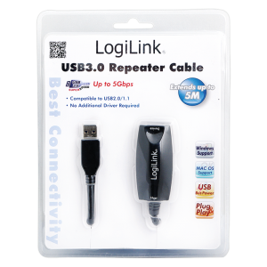 TechLogics - USB 3.0 A --> A 5.00m Verlenging LogiLink + versterker