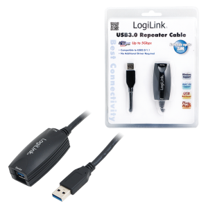 TechLogics - USB 3.0 A --> A 5.00m Verlenging LogiLink + versterker