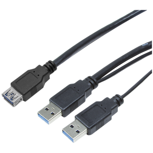 TechLogics - USB 3.0 2xA --> A 0.30m Verlenging LogiLink