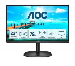 TechLogics - AOC B2 22B2H computer monitor 54,6 cm (21.5) 1920 x 1080 Pixels Full HD LED Zwart
