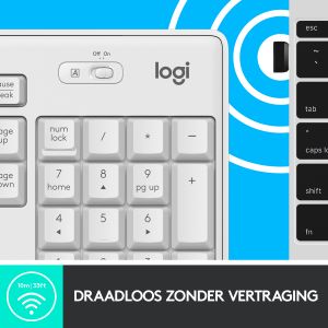 TechLogics - Logitech MK295 toetsenbord RF Draadloos QWERTY US International Wit