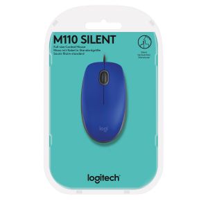 TechLogics - Logitech M110 Optical USB Blauw Retail
