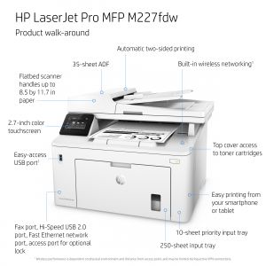 TechLogics - HP LaserJet Pro MFP M227fdw MONO / AIO / WLAN /LAN /FAX
