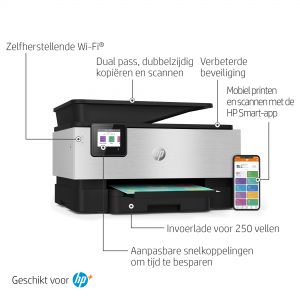 TechLogics - HP OfficeJet Pro9019e AIO / WLAN /LAN /FAX / Wit-Zwart