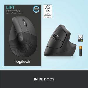 TechLogics - Logitech Lift muis Rechtshandig RF-draadloos + Bluetooth Optisch 4000 DPI