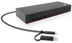 TechLogics - Lenovo 40AF0135EU notebook dock & poortreplicator Bedraad Zwart