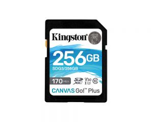 TechLogics - SDXC Card 256GB Kingston U3 V30 Canvas Go! Plus