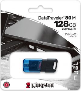 TechLogics - USB-C 3.2 FD 128GB Kingston DataTraveler 80 M