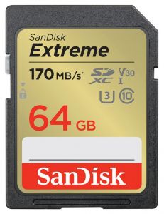 TechLogics - SDXC Card 64GB Sandisk UHS-I U3 Extreme