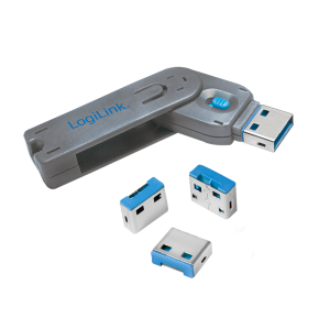 TechLogics - LogiLink USB-poortslot 4 stuks incl.1 sleutel