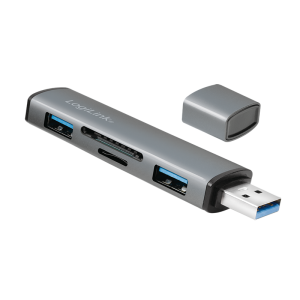 TechLogics - LogiLink 2 Port, USB-A --> USB-A 3.2 + cardreader