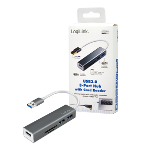 TechLogics - LogiLink 3 Port, USB-A --> USB-A 3.0 + cardreader