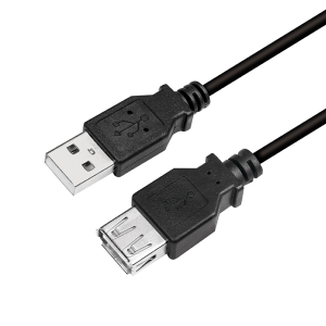 TechLogics - USB 2.0 A --> A 2.00m Verlenging LogiLink Zwart