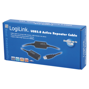TechLogics - USB 2.0 A --> A 20.00m Verlenging LogiLink + versterker